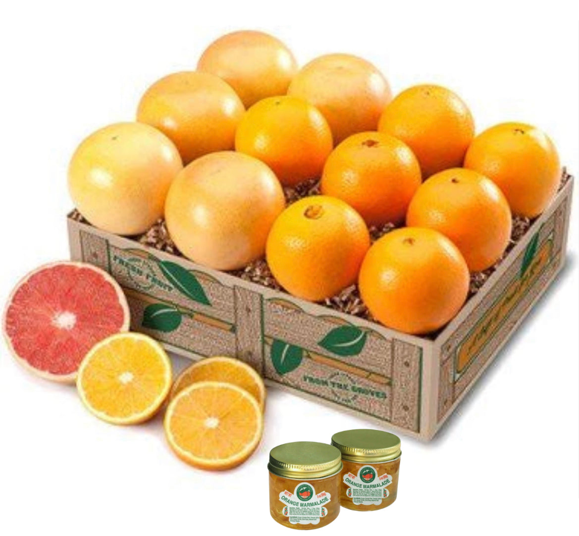 Navel Oranges & Ruby Red Grapefruit - 2 Trays, Free Marmalade