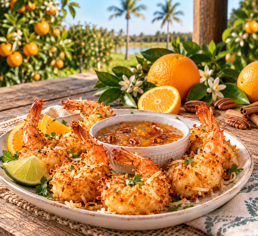 🥥 Florida Coconut Shrimp with Orange Pecan Cinnamon Marmalade Dipping Sauce