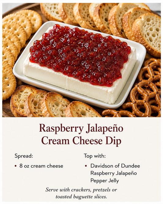 Raspberry Jalapeño Cream Cheese Dip
