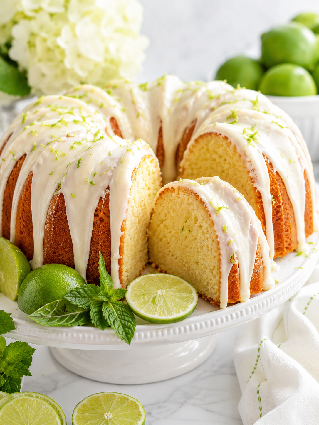 Florida Key Lime Pound Cake with Key Lime Cream Cheese Icing