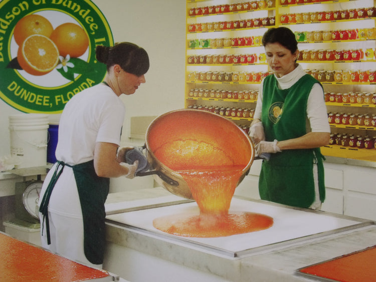 Making Davidson of Dundee citrus candy the old-fashioned way - using copper kettles and baking it one batch at a time!