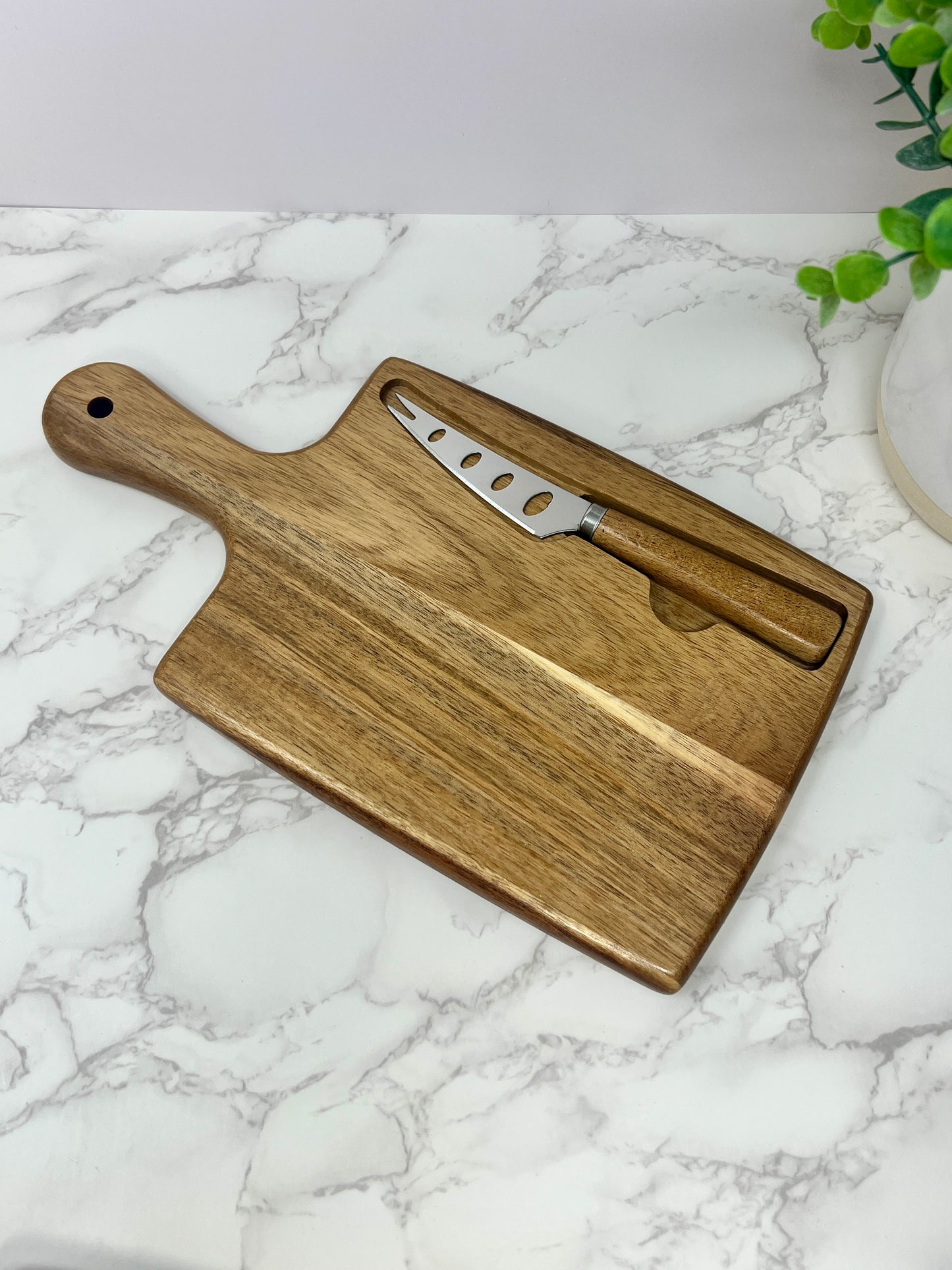 Handcrafted Cutting Board with Knife